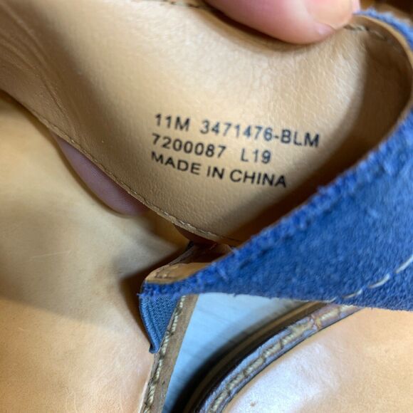 Frye and Co Womens Evie Slip On Sandals Flat Slide 3 Straps Casual Blue Size 11M - Picture 9 of 9